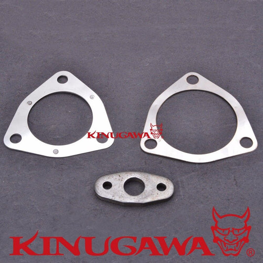Kinugawa Turbo Gasket Mitsubishi TRUSTs 3 bolt TD06SL2 20G w/ Oil Return Flange