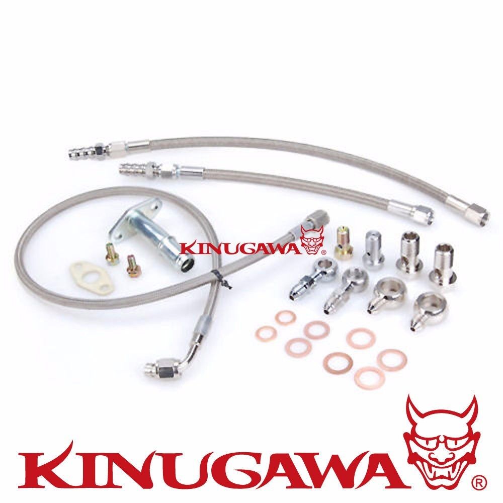 Turbo Oil & Water Line kit 4B11T Lancer EVO X 10 w/ Garrett GT3076R Ball Bearing