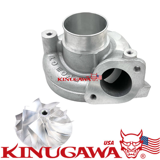 Turbo Compressor Housing TD05H + Wheel 20G DSM 1G EVO 3 w/ 6+6 Billet wheel