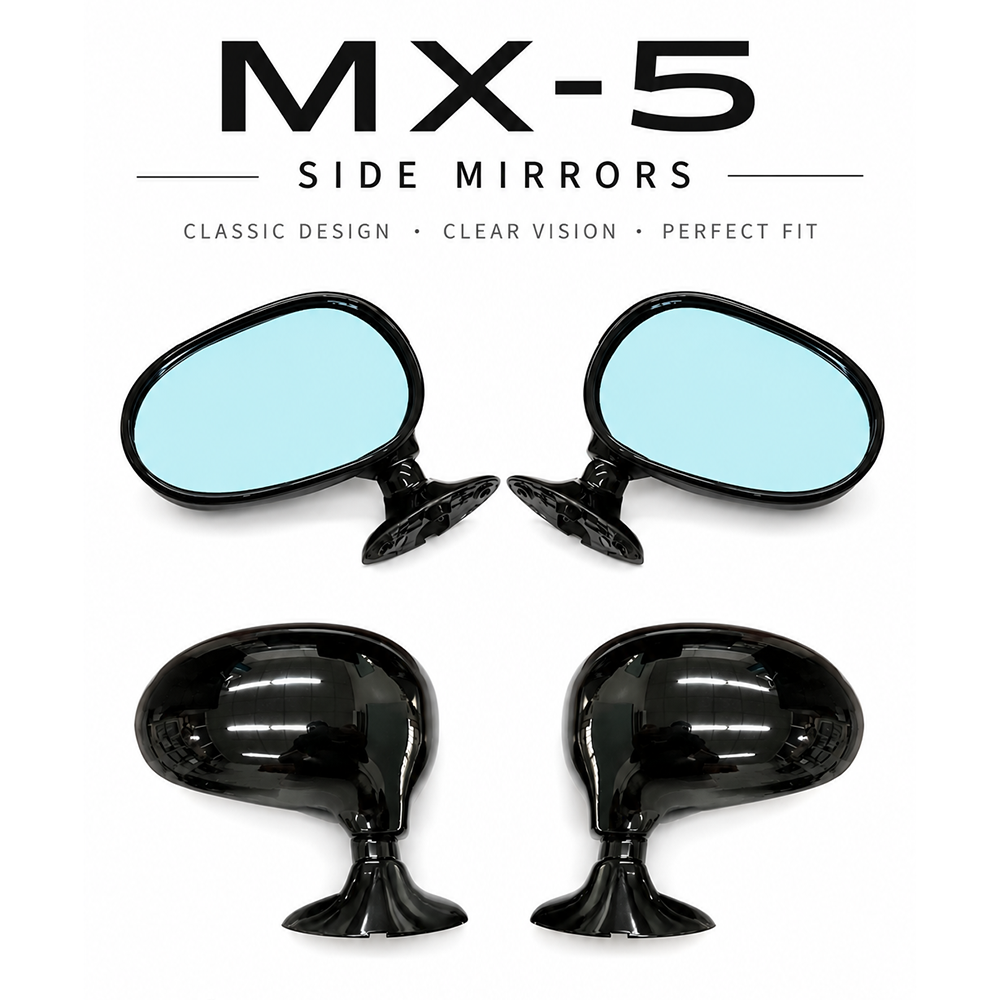Door Wing MIRROR For MAZDA MIATA 90~98 MX5 MK1 / Anti-Dazzle Blue Glass Black