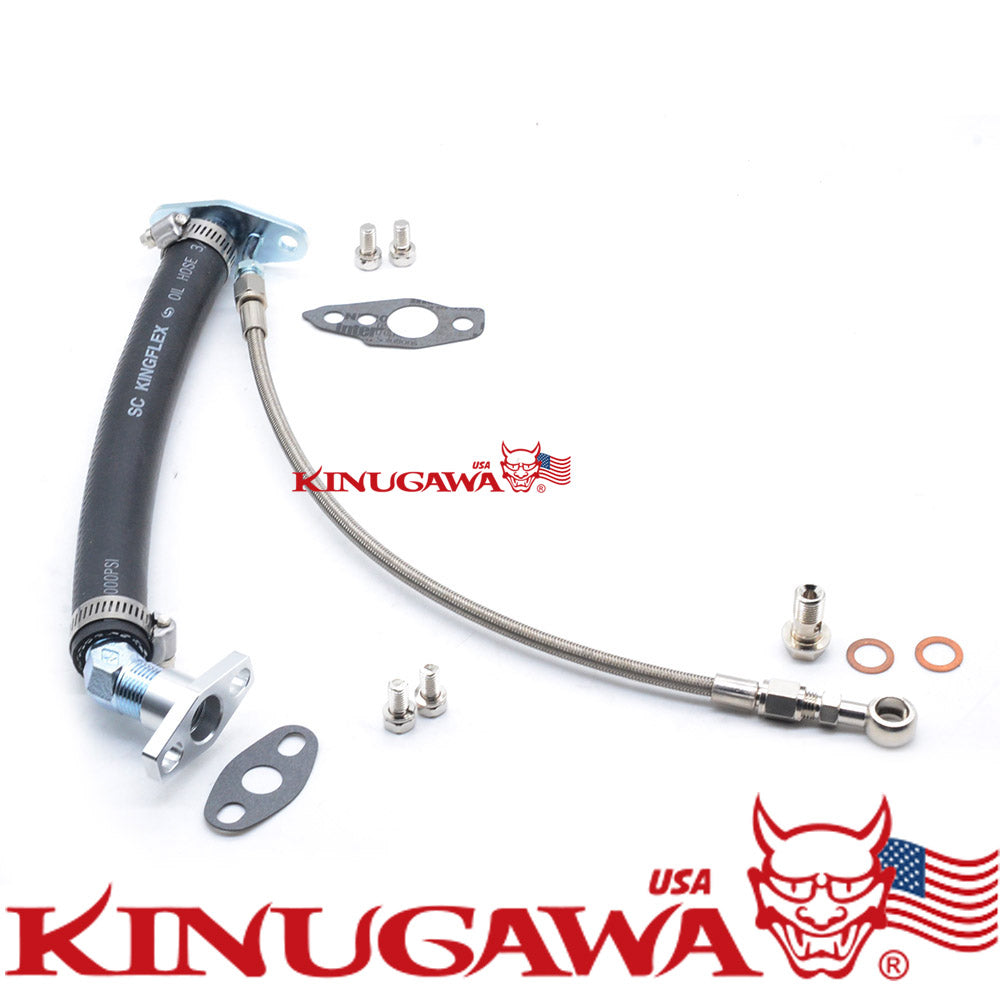 Turbo Oil Feed & Return Line TOYOTA 1KZ-TE w/ CT12B Land Cruiser Prado Hilux