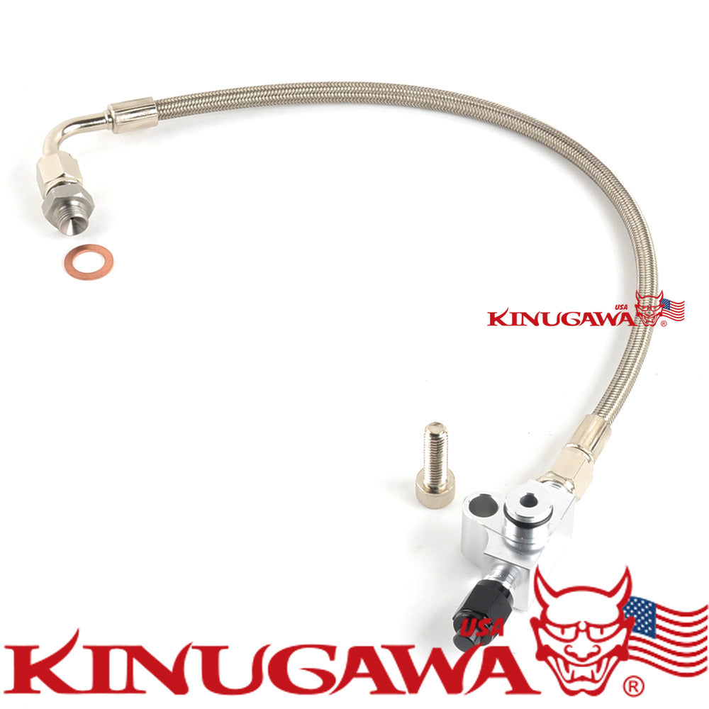 Turbo Oil Feed Line For BMW N54 3.0L 135i 335i 535i 735i w/ Garrett G series G25 G30 G35