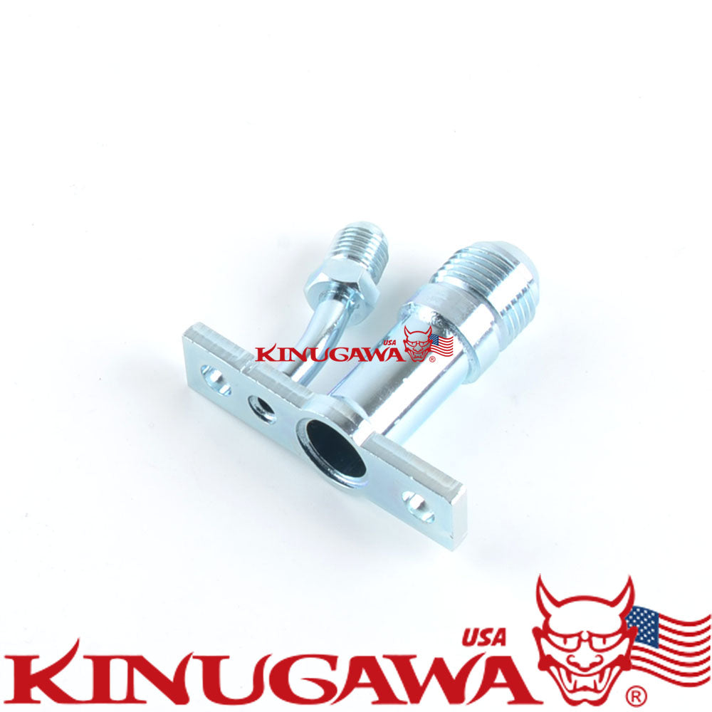 Turbo Oil Feed & Return Flange Garrett GT12 GT1241 4AN Feed / 8AN Return