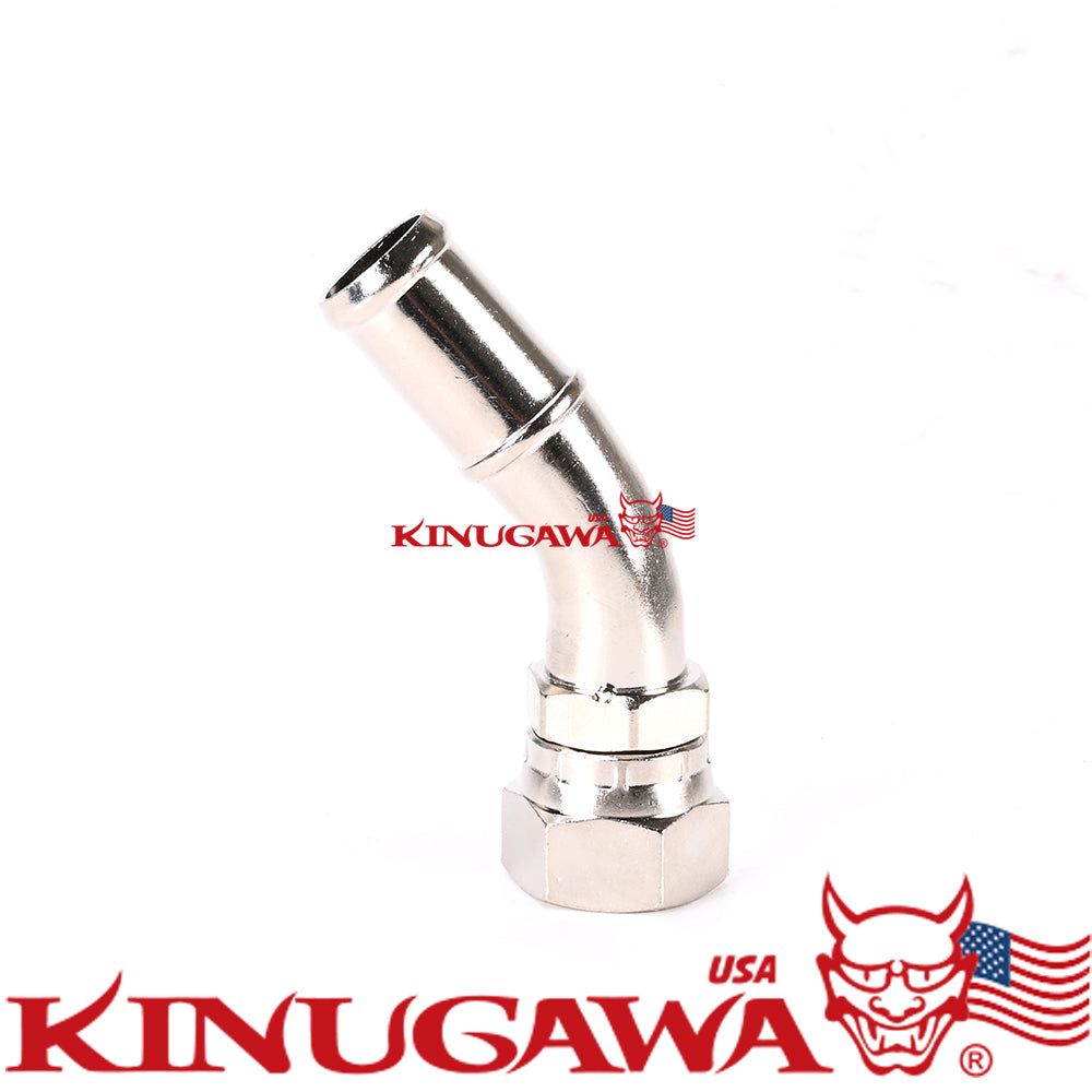 Adapter Fitting Forged 45 degree Swivel -10AN Female to 19mm 3/4" Barb