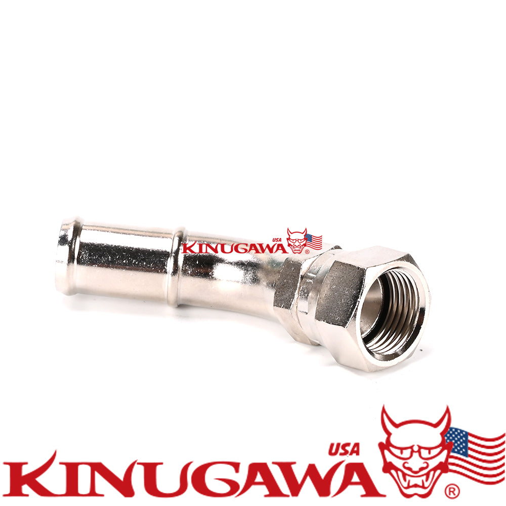 Adapter Fitting Forged 45 degree Swivel -10AN Female to 19mm 3/4" Barb