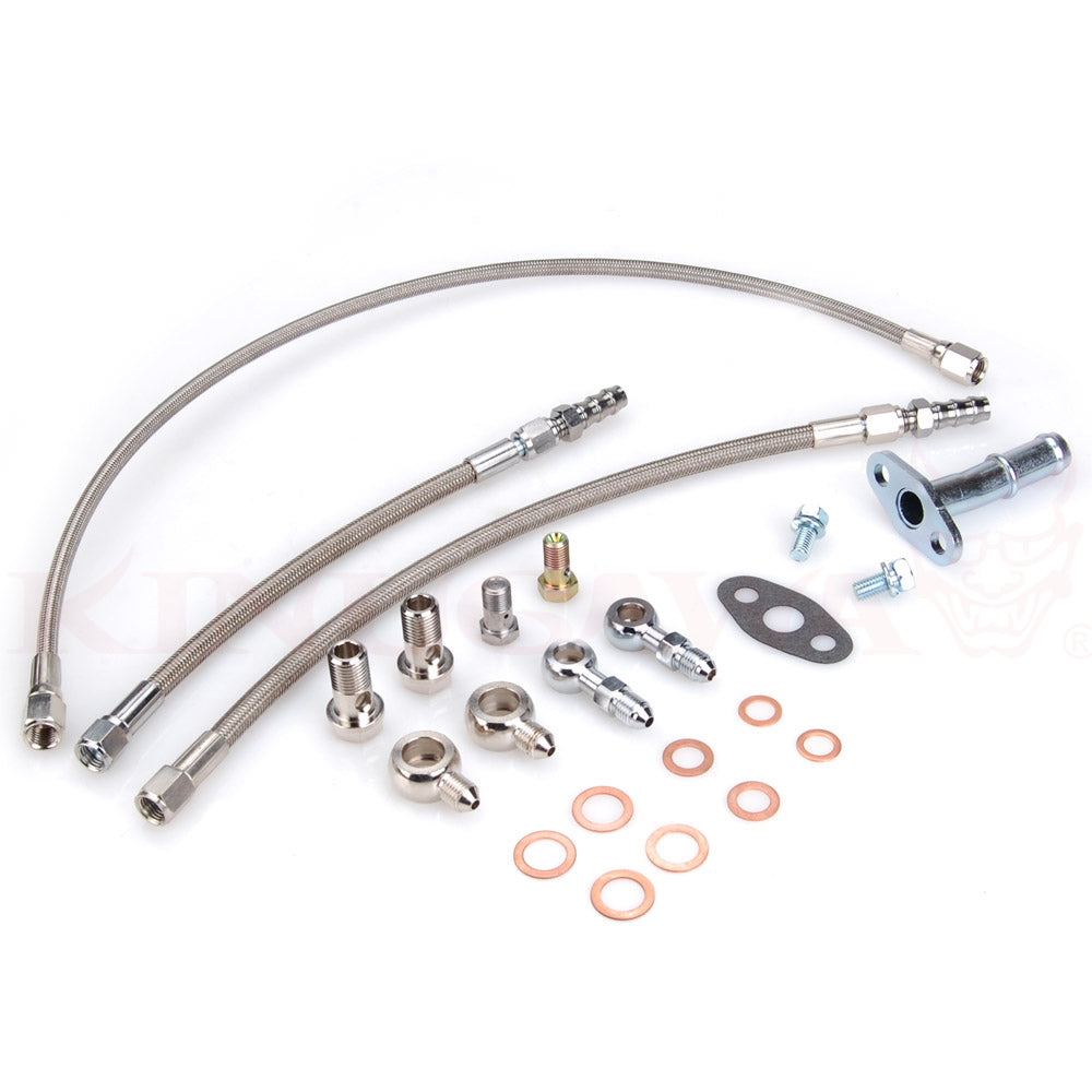 Turbo Oil & Water Line kit 4B11T Lancer EVO X 10 w/ Garrett G series G25 G30 G35