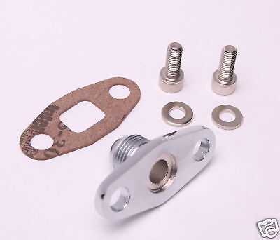 Steel Turbo Oil Drain Flange 10AN Garrett GT40 GT42 GT45 GT47