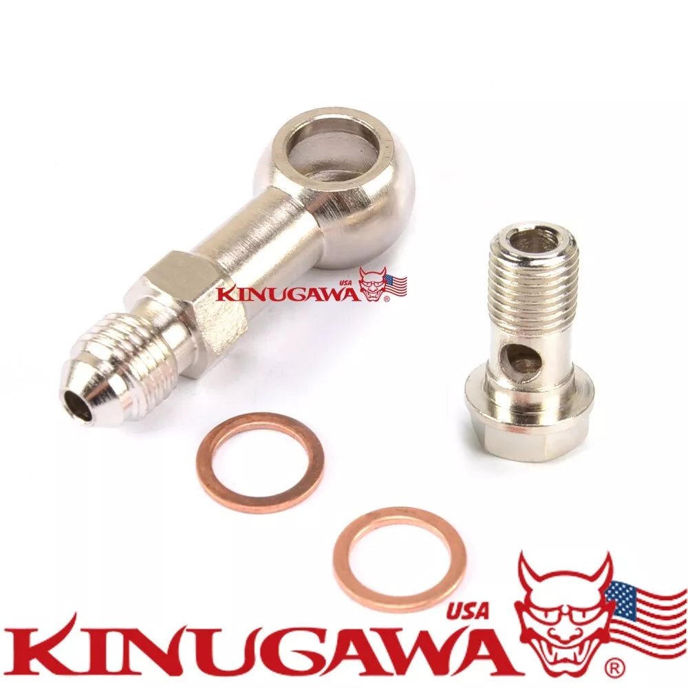 Banjo Bolt Kit M10x1.25mm to 4AN Mitsubishi EVO 1-10 4G63T 4B11T Engine Block