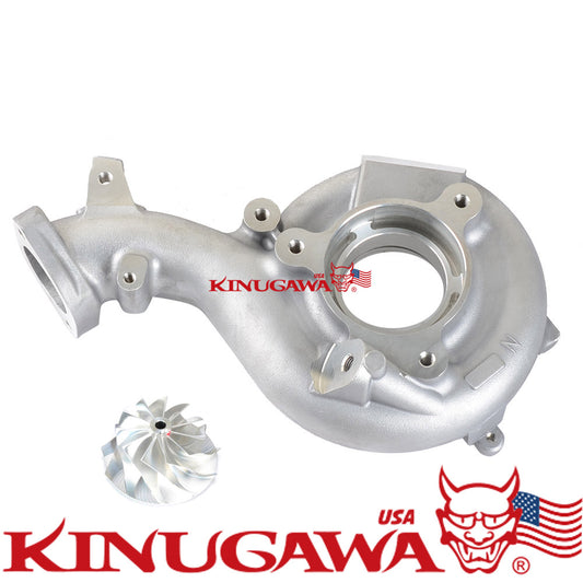 Anti-surge Compressor Housing + GTX Wheel For Mitsubishi 4B11 EVO X / 10 Turbo 20G Upgrade