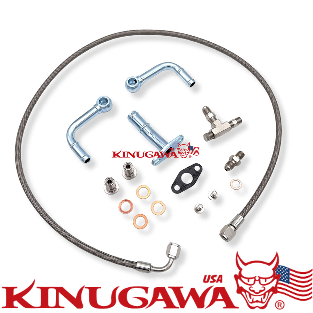 Turbo oil & Water Kit Mitsubishi TF035 TD04 TD04H DIY Complete Kit