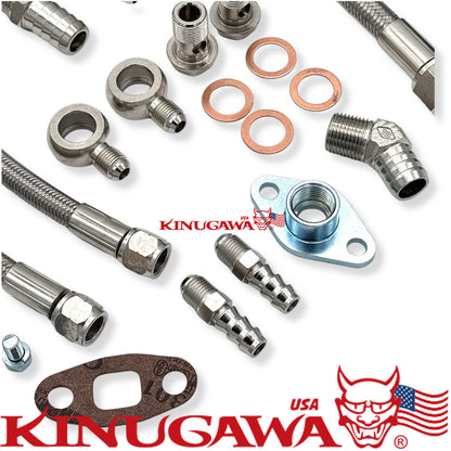 Turbo Oil & Water Line TOYOTA 1JZ-GTE 2JZ-GTE w/ Garrett GT3788R