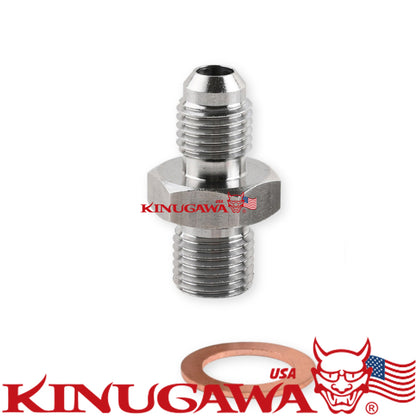 SUS304 Adapter Fitting M12x1.25 to 4AN Oil Feed Supply for TOYOTA 3SGTE Rev 3
