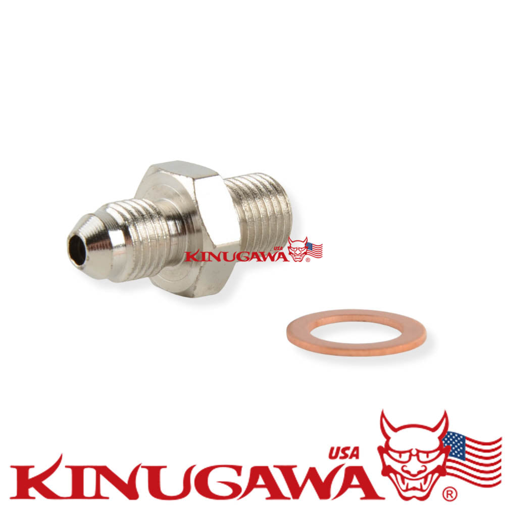 Turbo Coolant Adapter Fitting 4AN to M12x1.5 SAAB VOLVO TD04L TD04H TD04HL