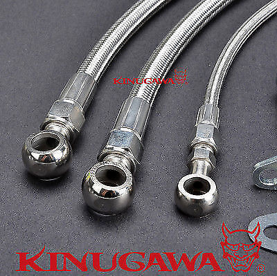 Turbo Oil & Water Kit for Nissan S14 S15 Garrett T25 T28 Journal Bearing SR20DET