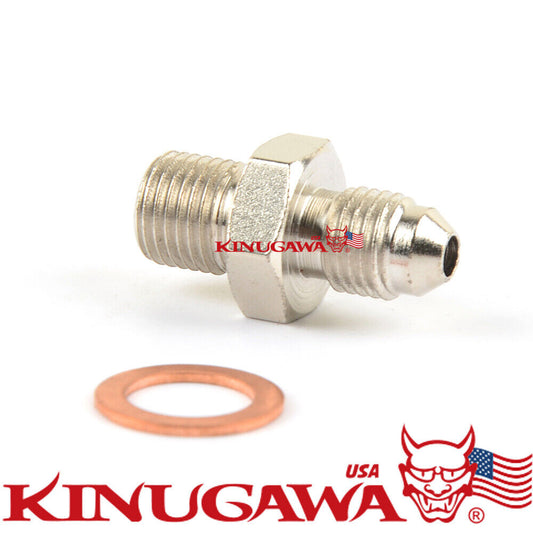 Turbo Oil Feed Adapter kit M12x1.5mm to -4AN for SAAB 9000 9-3 9-5 TD04HL 2.5mm