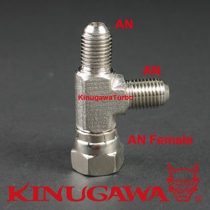 Forged Adapter Fitting Steel Swivel Tee 6AN Male-6AN Male-6AN Female C21-1