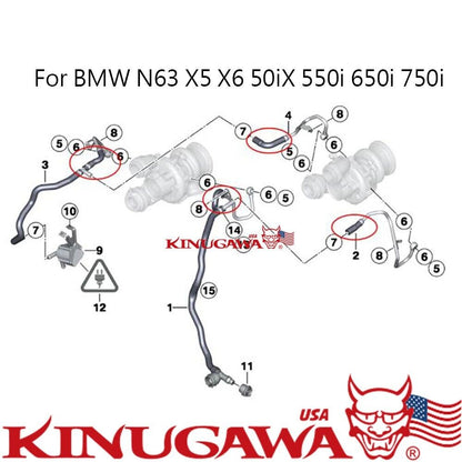 Kinugawa Turbo Coolant Pipe Repair Kit For BMW N63 X5 X6 50iX 550i 650i E70 E71