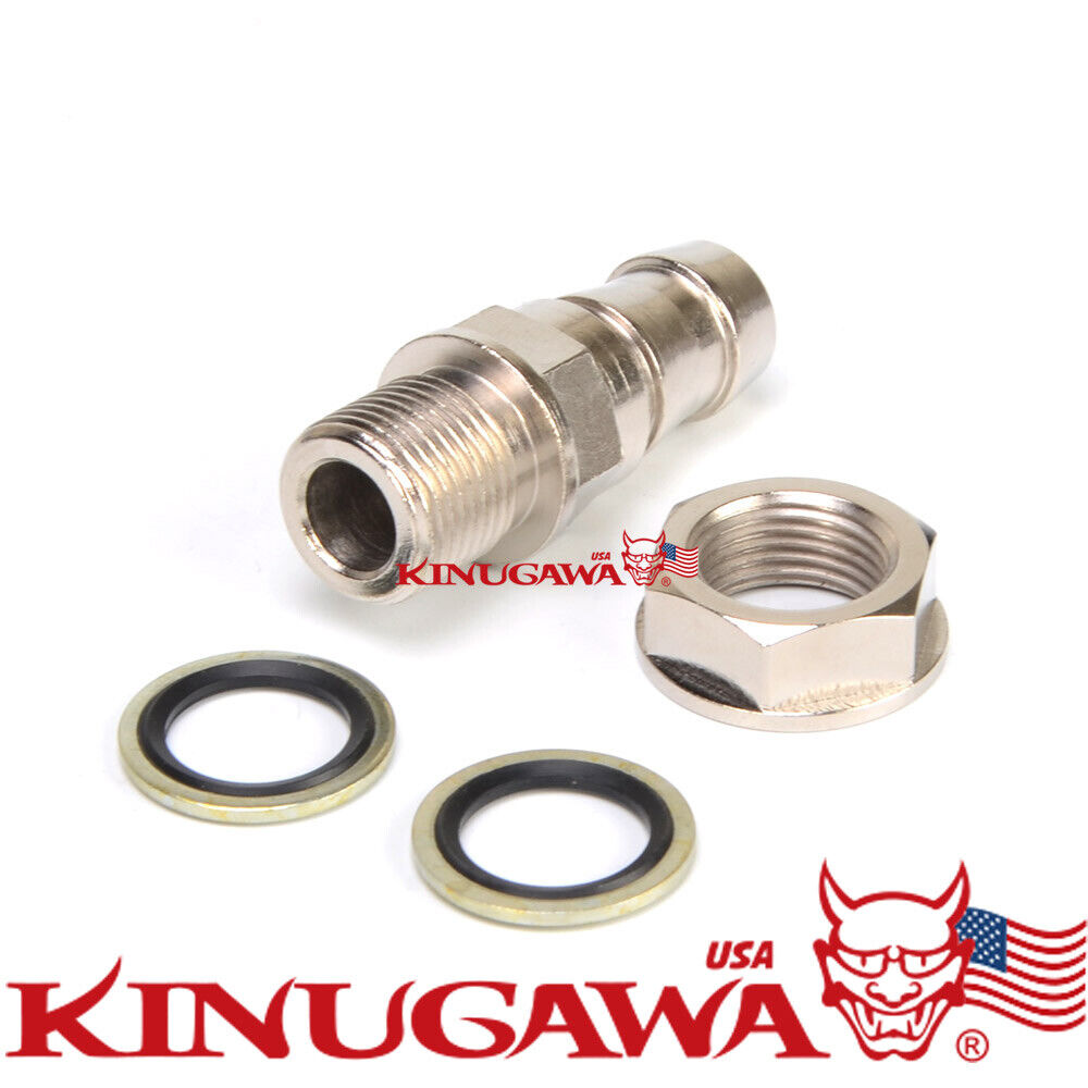 Kinugawa Turbo Oil Pan Return / Drain Plug Adapter Fitting 5/8” Hose W/N Welding