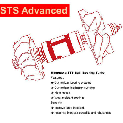 Kinugawa Turbo Ball Bearing CHRA Cartridge Lancer EVO EVO9 TD05HR-16G6C