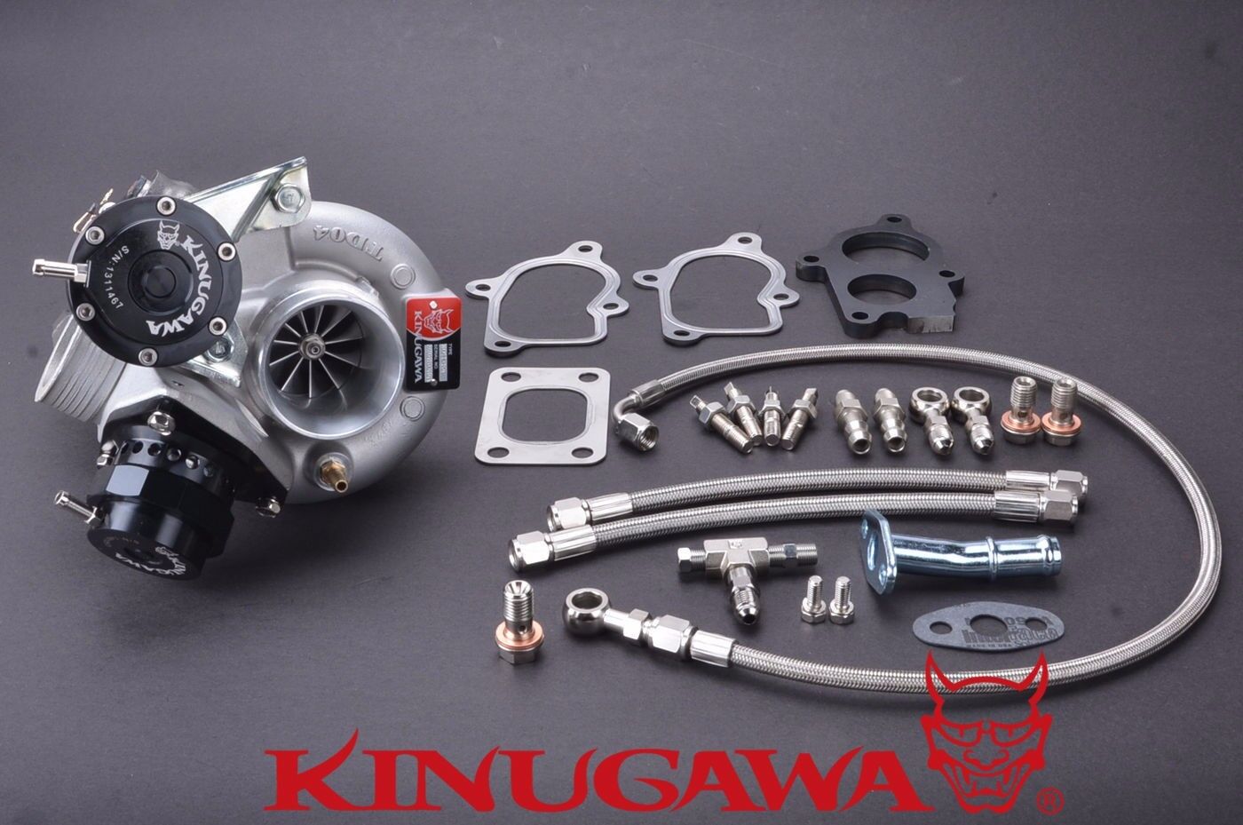 Kinugawa Billet Turbocharger TD04HL-20T w/ Blow Off Valve + 6cm T25 Hsg/ 9 Blade