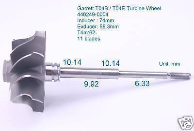 Turbine Wheel Garrett T04B T04B59 Trim 62 / 11 Blades