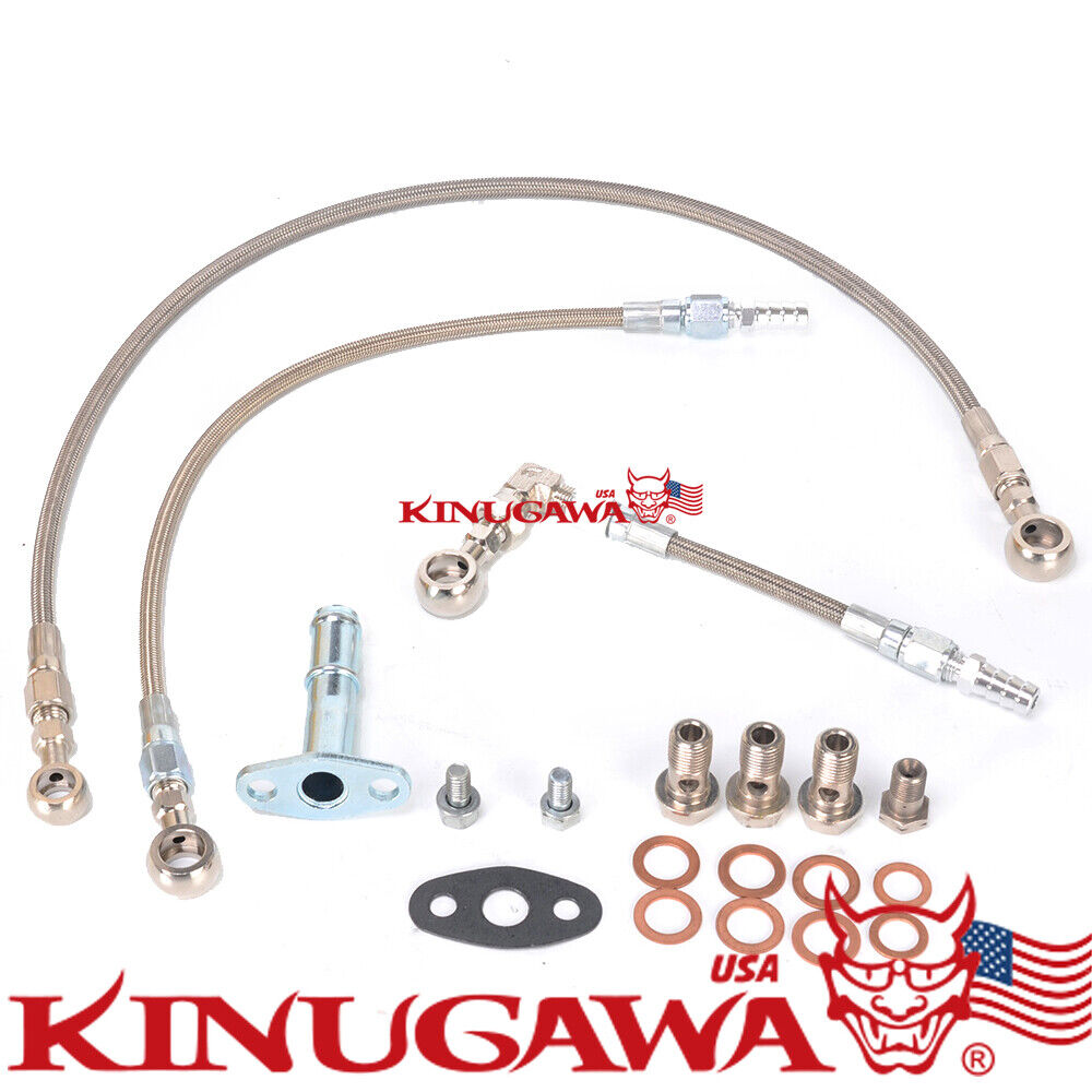 Turbo Oil  Water Line Kit For VOLVO 850 S70 C70 N2P23HT w/ Garrett GT25R GT28R