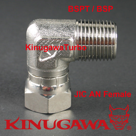 Forged Adapter Fitting Steel 90 Deg Elbow 1/2 BSPT BSP to 8AN Female UNF C18-7