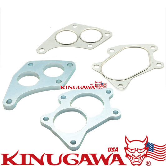 Turbo Flange & Gasket for SUBARU VF36 VF37 VF42 Twin Scroll
