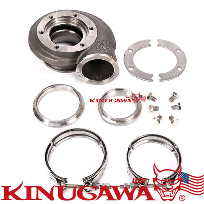 Reverse Turbine Housing Garrett GT3076R GTX3076R GEN II /55mm AR .61 Dual V-band