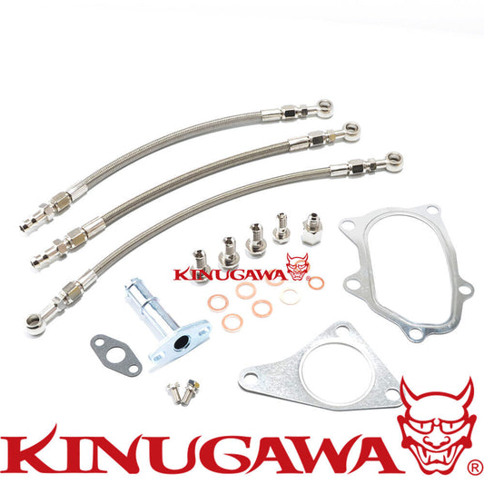 Turbo Oil Water Teflon Line Kit For SUBARU IMPREZA EJ20 EJ25 Garrett GT28 GT30