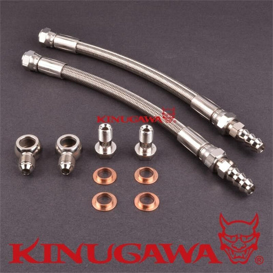 Turbo 6AN Water Coolant Line Kit M12x1.25 mm TD02 TD03 TD04 1/2" Hose Banjo Type