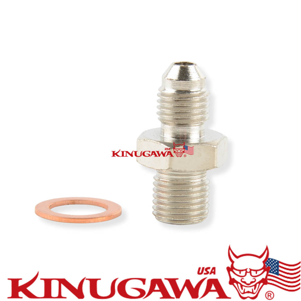 Turbo Coolant Adapter Fitting 4AN to M12x1.5 SAAB VOLVO TD04L TD04H TD04HL