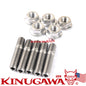 Stainless Turbo Stud Kit w/ flange nuts M8x1.25mm Compatible with Nissan Garrett GT25 GT28 T28 Turbo 40mm